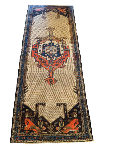 289 x 110 cm Old Tabriz Beige Rug - Rugoutlet
