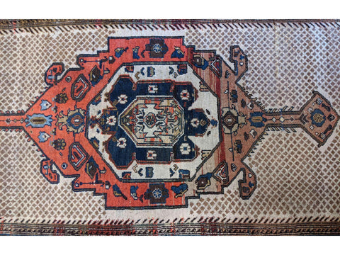289 x 110 cm Old Tabriz Beige Rug - Rugoutlet
