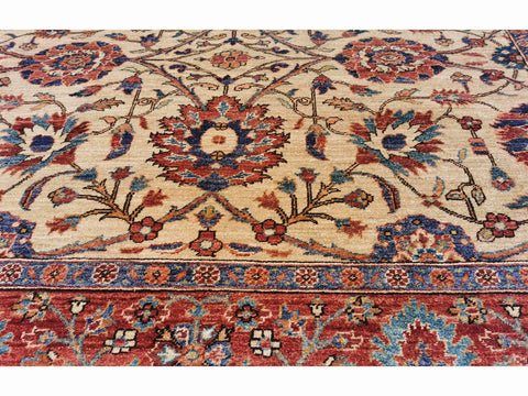 289 x 203 cm Handmade Kazak Red Large Rug - Rugmaster