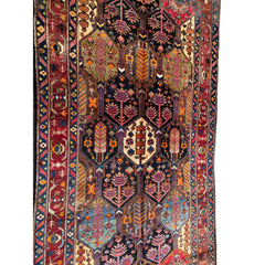 290 x 170 cm Persian Bakhtiar Red Black Tribal Red Large Rug - Rugmaster