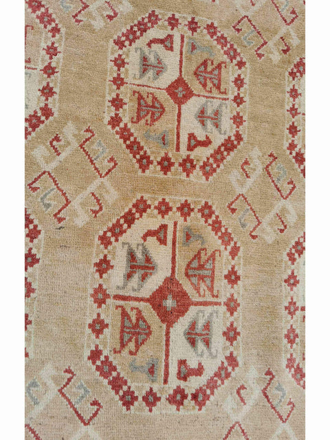290 x 198 cm Turkomen Traditional Yellow Large Rug - Rugoutlet