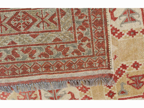 290 x 198 cm Turkomen Traditional Yellow Large Rug - Rugoutlet