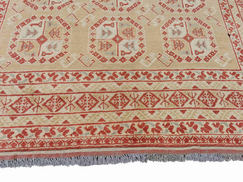 290 x 198 cm Turkomen Traditional Yellow Large Rug - Rugoutlet