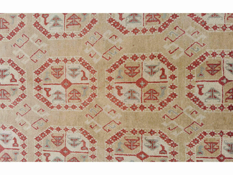 290 x 198 cm Turkomen Traditional Yellow Large Rug - Rugmaster