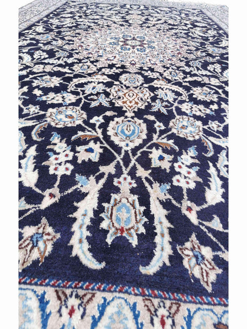 290 x 200 cm Nain 9La Traditional Blue Large Rug - Rugoutlet