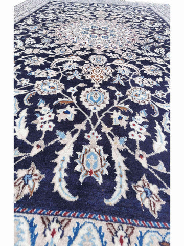290 x 200 cm Nain 9La Traditional Blue Large Rug - Rugoutlet