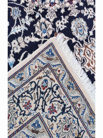 290 x 200 cm Nain 9La Traditional Blue Large Rug - Rugoutlet