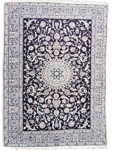 290 x 200 cm Nain 9La Traditional Blue Large Rug - Rugoutlet