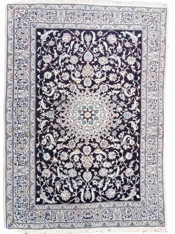 290 x 200 cm Nain 9La Traditional Blue Large Rug - Rugoutlet