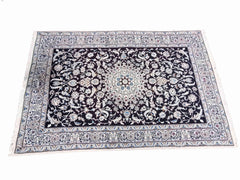 290 x 200 cm Nain 9La Traditional Blue Large Rug - Rugmaster