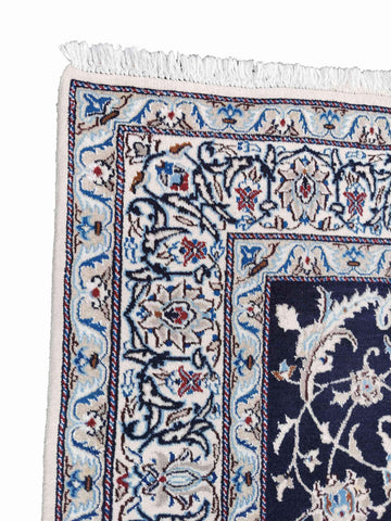 290 x 200 cm Nain 9La Traditional Blue Large Rug - Rugmaster