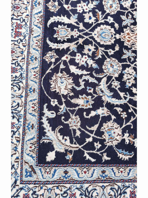290 x 200 cm Nain 9La Traditional Blue Large Rug - Rugmaster