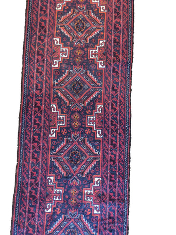 290 x 60 cm Persian Baluch Traditional Red Rug - Rugoutlet