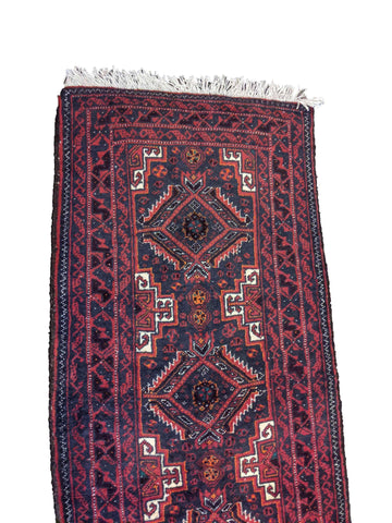 290 x 60 cm Persian Baluch Traditional Red Rug - Rugoutlet