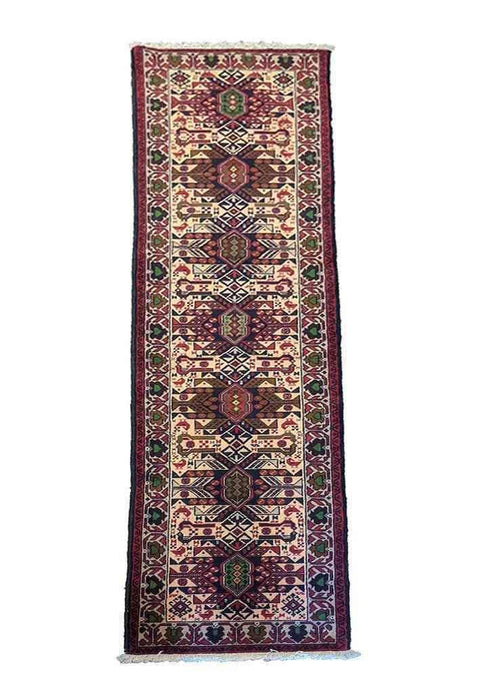 290 x 61 cm Persian Baluch Traditional Red Rug - Rugoutlet