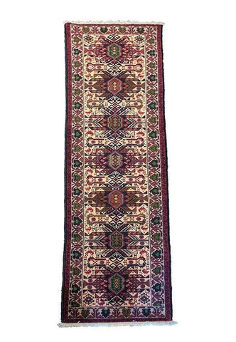 290 x 61 cm Persian Baluch Traditional Red Rug - Rugoutlet