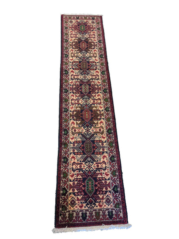 290 x 61 cm Persian Baluch Traditional Red Rug - Rugoutlet