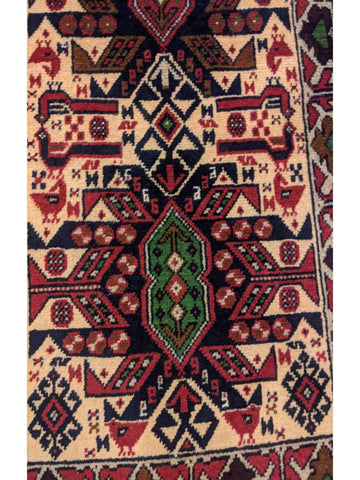 290 x 61 cm Persian Baluch Traditional Red Rug - Rugoutlet