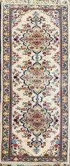 290 x 72 cm Persian Nain floral Runner Traditional Yellow Rug - Rugmaster