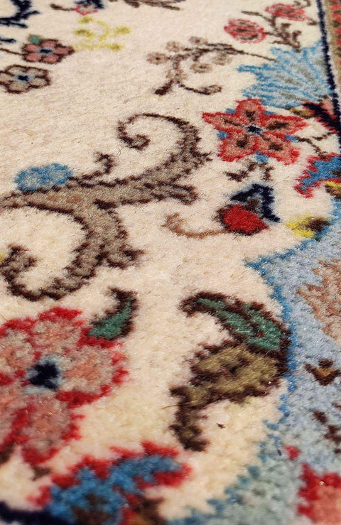 290 x 72 cm Persian Nain floral Runner Traditional Yellow Rug - Rugoutlet