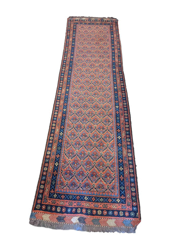 290 x 80 cm Afghan Khan Tribal Orange Rug - Rugoutlet