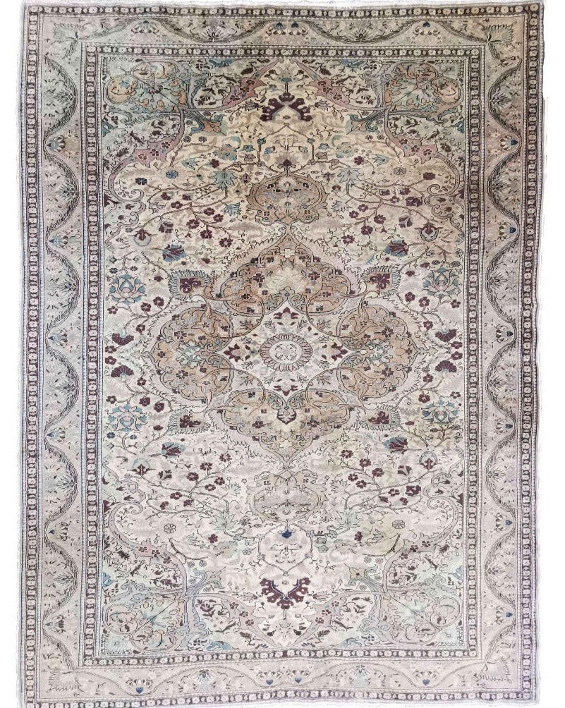 291 x 203 cm Old Anatolian Modern Beige Large Rug - Rugmaster