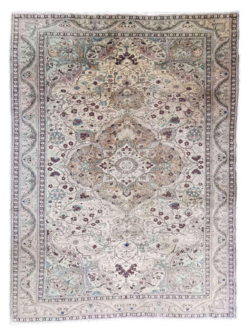 291 x 203 cm Old Anatolian Sand Beige Large Rug - Rugoutlet