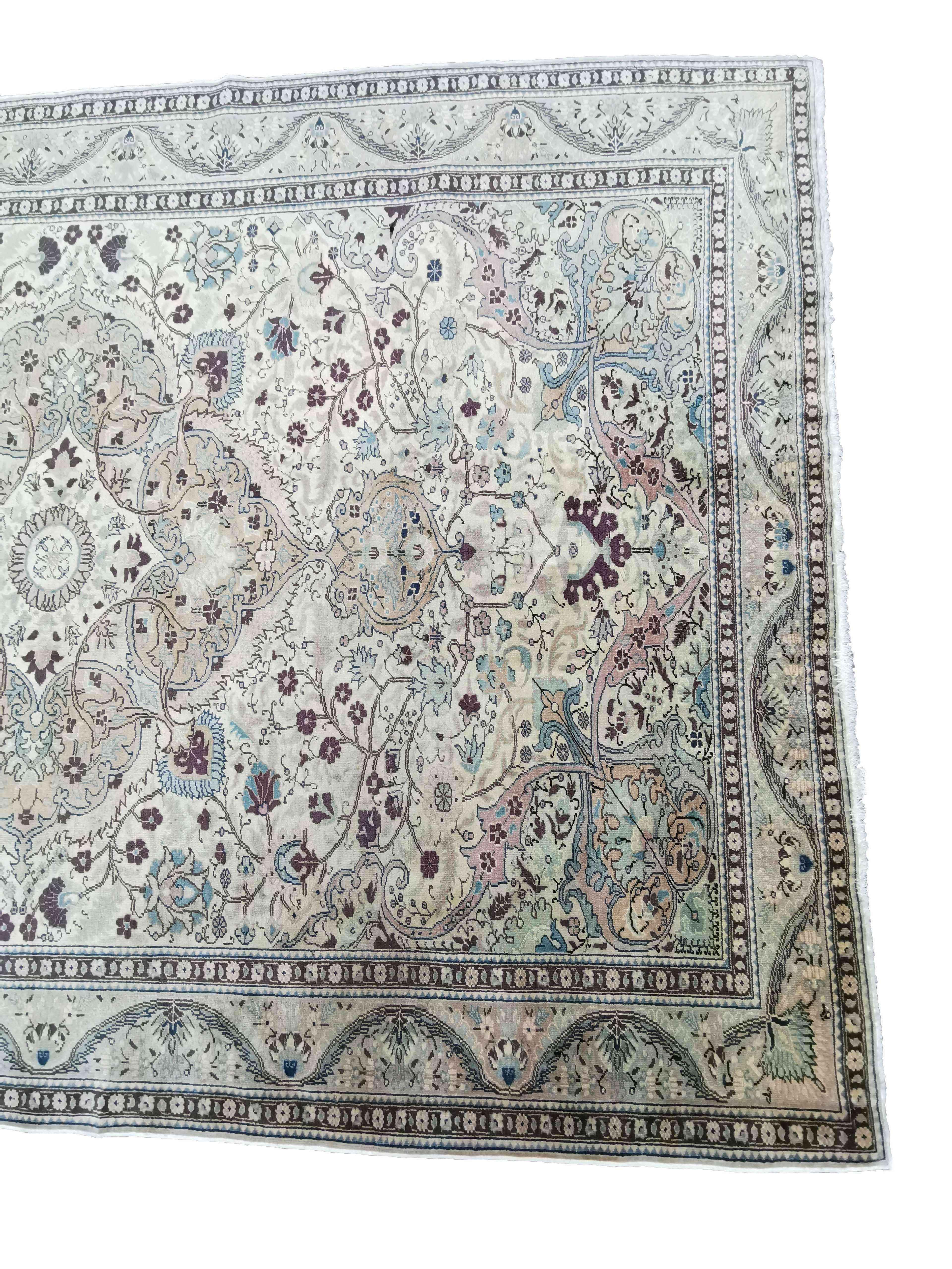 291 x 203 cm Old Anatolian Sand Beige Large Rug - Rugoutlet