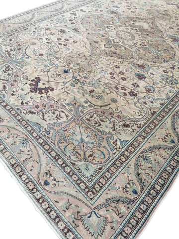 291 x 203 cm Old Anatolian Sand Beige Large Rug - Rugoutlet