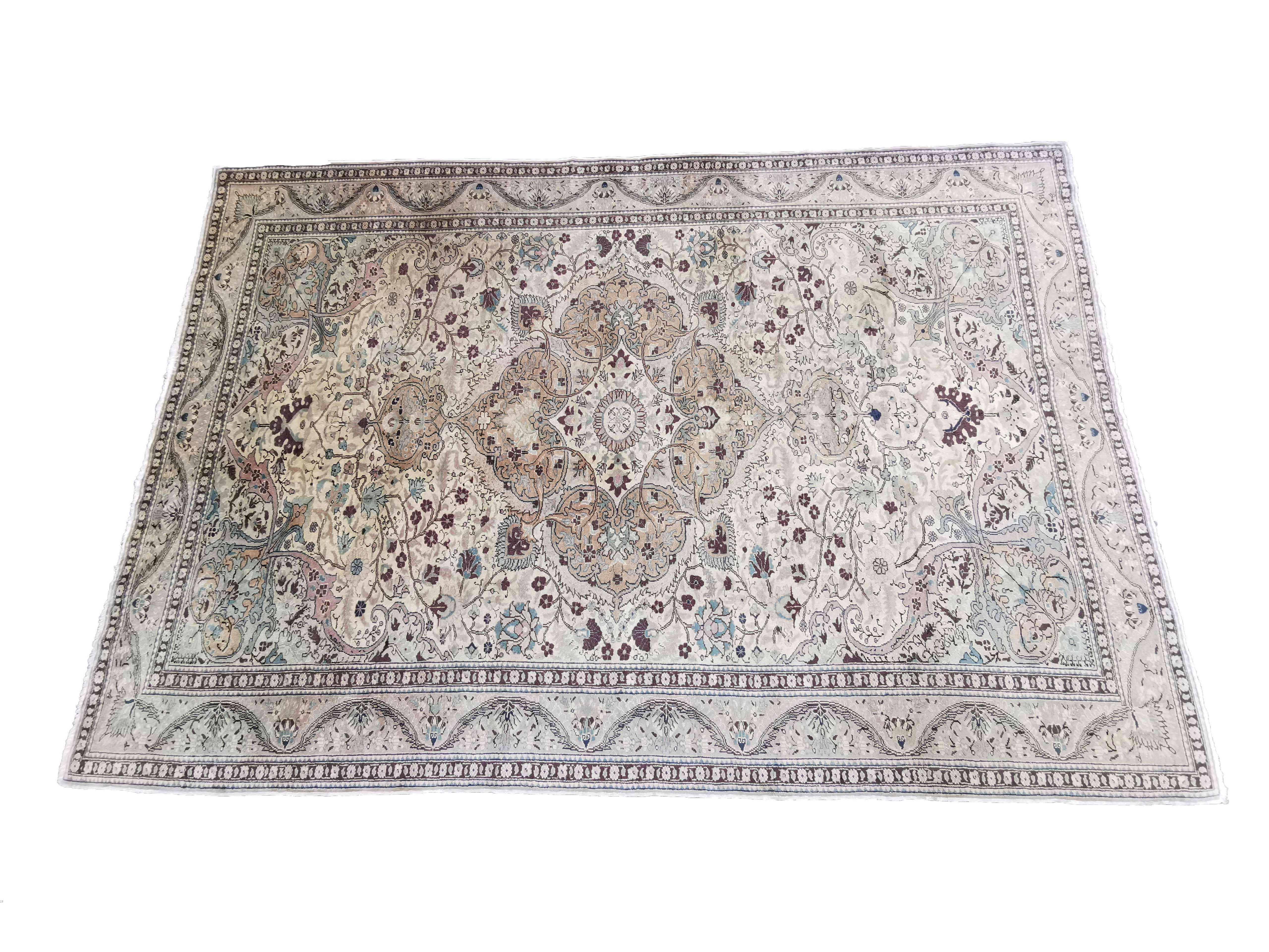 291 x 203 cm Old Anatolian Modern Beige Large Rug - Rugmaster