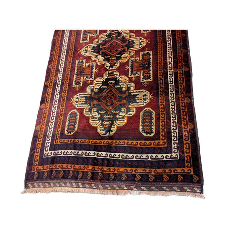 292 x 154 cm Fine Afghan Tribal Red Large Rug - Rugmaster