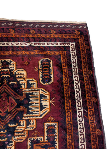 292 x 154 cm Fine Afghan Tribal Red Large Rug - Rugmaster