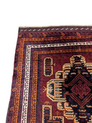 292 x 154 cm Fine Afghan Tribal Red Large Rug - Rugmaster