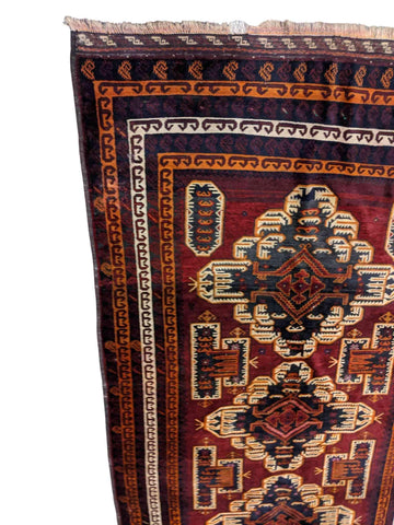 292 x 154 cm Fine Afghan Tribal Red Large Rug - Rugmaster