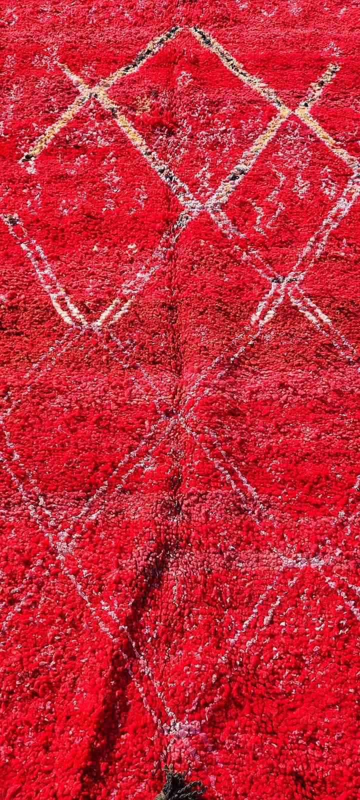 292 x 186 cm Morocon Berber Red Tribal Red Large Rug - Rugmaster