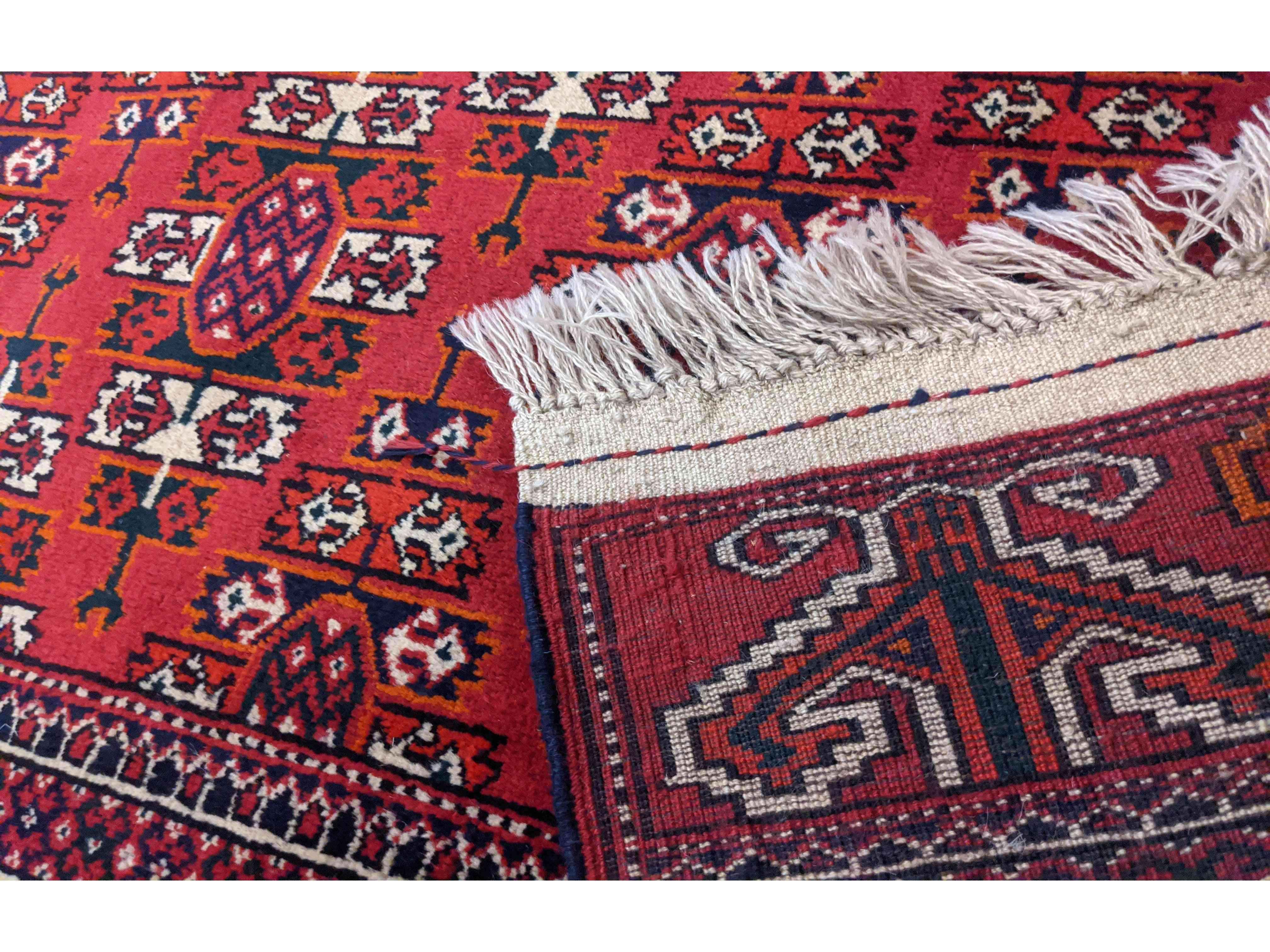 292 x 90 cm Fine Afghan Tribal Red Rug - Rugoutlet