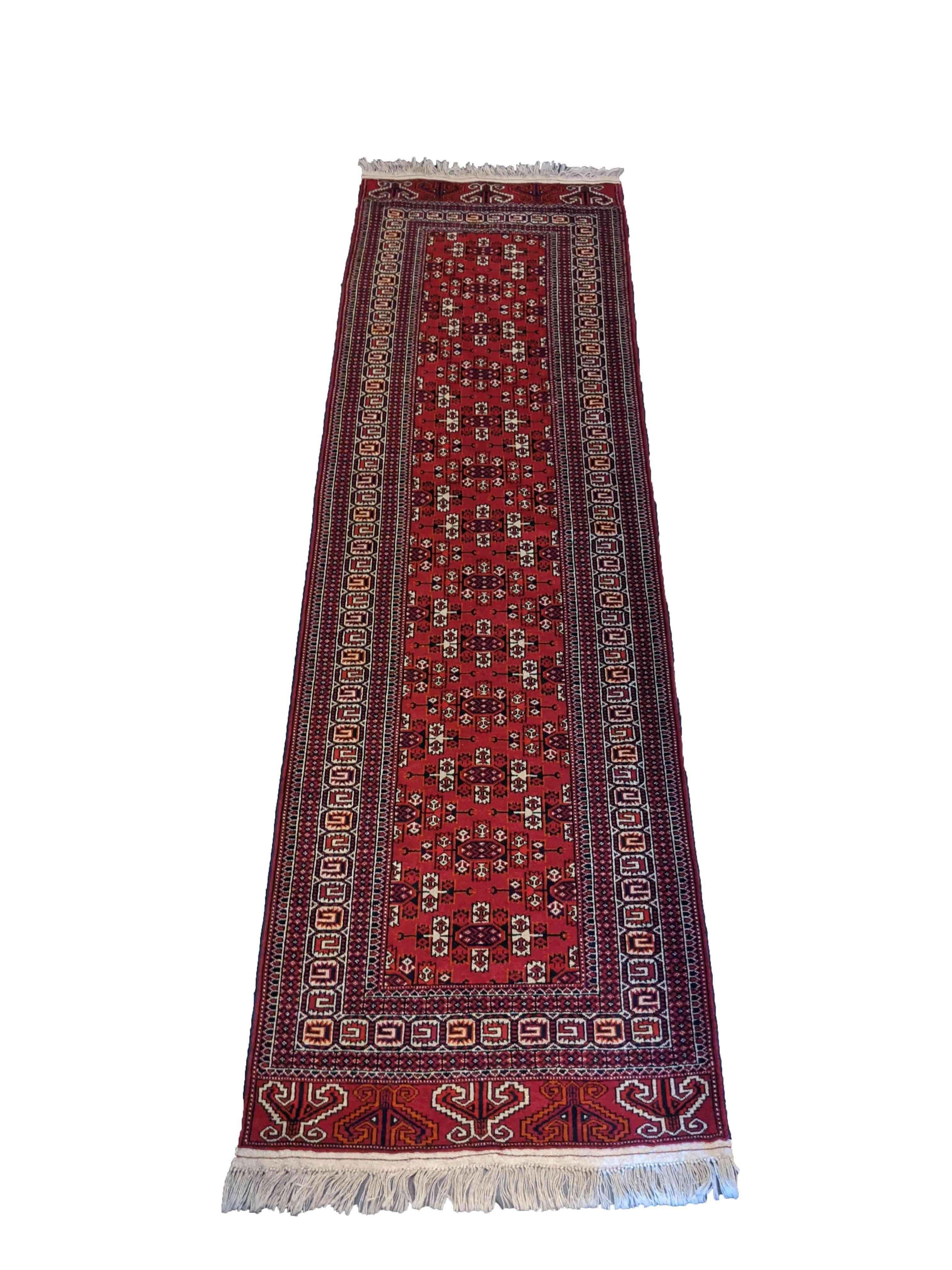 292 x 90 cm Fine Afghan Tribal Red Rug - Rugoutlet