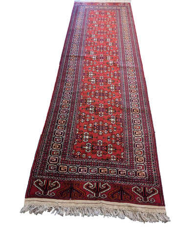 292 x 90 cm Fine Afghan Tribal Red Rug - Rugoutlet