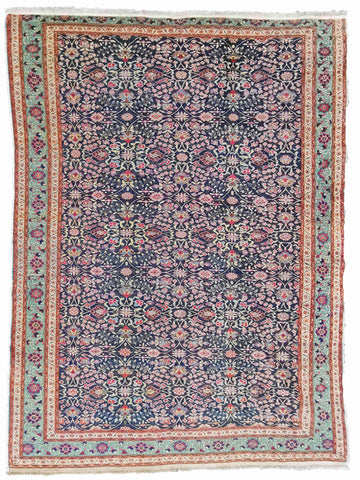 293 x 197 cm Old Anatolian Turquoise, and Blue Large Rug - Rugoutlet