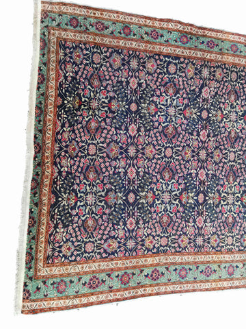 293 x 197 cm Old Anatolian Turquoise, and Blue Large Rug - Rugoutlet
