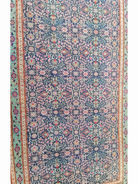 293 x 197 cm Old Anatolian Turquoise, and Blue Large Rug - Rugoutlet