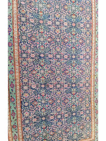 293 x 197 cm Old Anatolian Turquoise, and Blue Large Rug - Rugoutlet