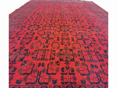 293 x 199 cm Afghan Khan Tribal Red Large Rug - Rugmaster