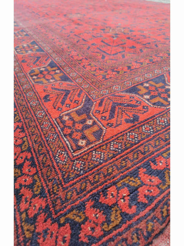 293 x 199 cm Afghan Khan Tribal Red Large Rug - Rugoutlet