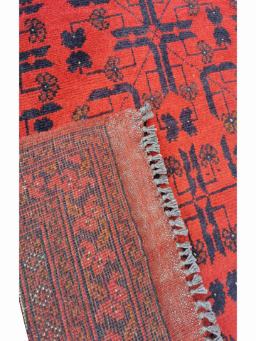 293 x 199 cm Afghan Khan Tribal Red Large Rug - Rugoutlet