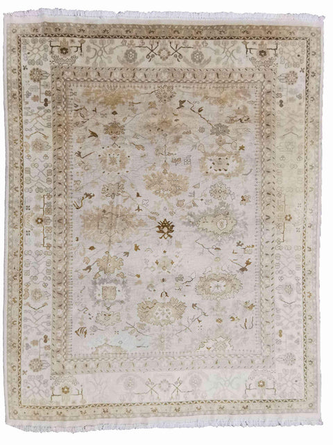 293 x 247 cm Traditional Handmade Traditional Beige Large Rug - Rugmaster