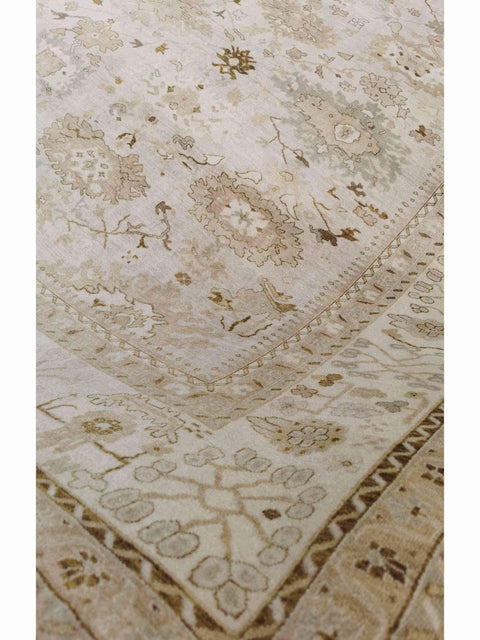 293 x 247 cm Traditional Handmade Traditional Beige Large Rug - Rugmaster