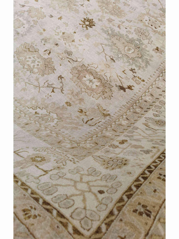 293 x 247 cm Traditional Handmade Traditional Beige Large Rug - Rugmaster