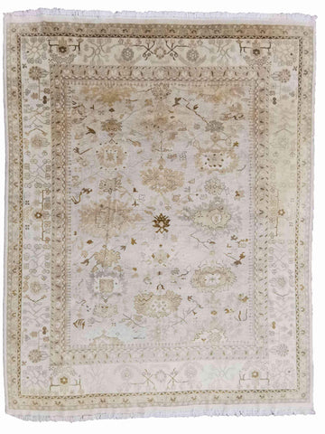293 x 247 cm Traditional Handmade Traditional Beige Large Rug - Rugmaster