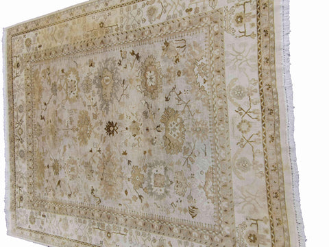 293 x 247 cm Traditional Handmade Traditional Beige Large Rug - Rugmaster